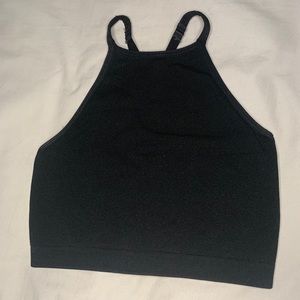 Forever 21 Black Fitted Crop Top